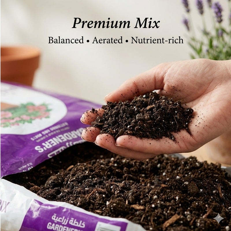 GARDENER'S All-Purpose Potting Soil & Garden Mix 10L – Nutrient-Rich Organic Planting Soil for Indoor & Outdoor Plants, Vegetables, Flowers, Herbs & Shrubs – Ideal for Garden Beds & Raised Beds - "Weight 3KG" - Image 3