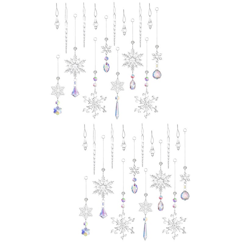 20 Pcs Crystal Sun Catcher Wall Hanging Crystal Ornament - Image 1