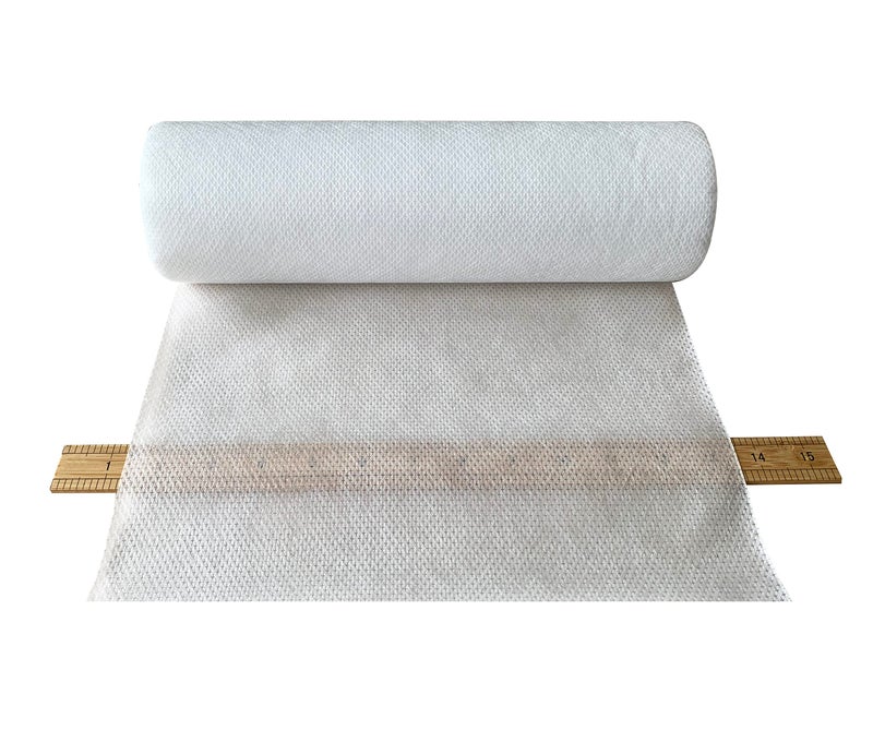 HimaPro No Show Cutaway Invisible Mesh Machine Embroidery Stabilizer Roll - Light to Medium Weight 1.8 Ounce(12 inch x 25 Yard) - Made of Embossed Nylon - Image 3