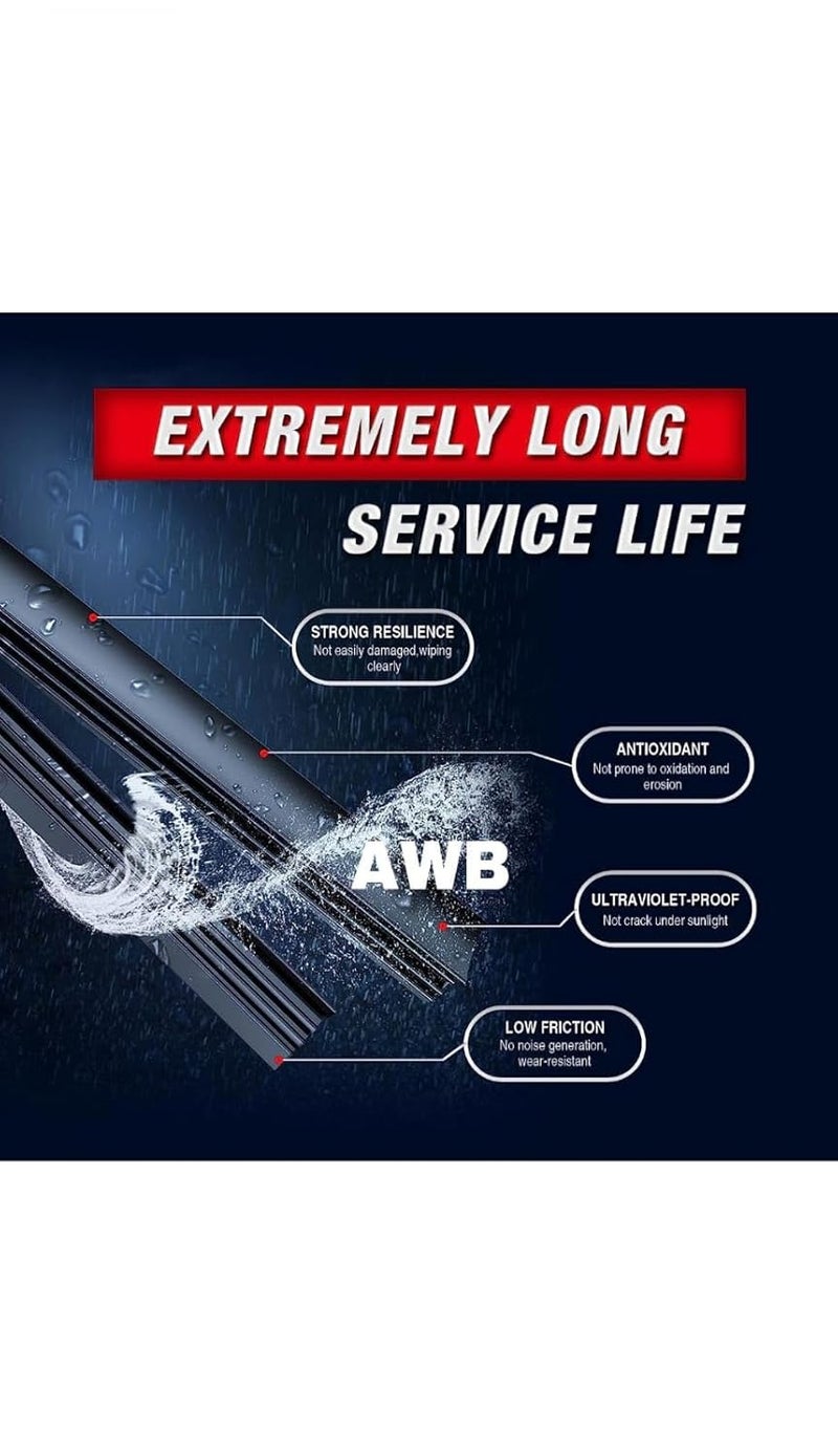 AWB® Hybrid Wiper Blades Compatible with Civic (2005-2008) - Image 2