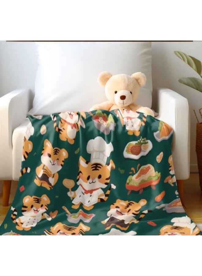 عام بطانية رقيقة من الفانيلا الكرتونية للأطفال والرضع (دافئة ومريحة، ومناسبة للنوم والألعاب) 70 سم * 100 سم - Image 4