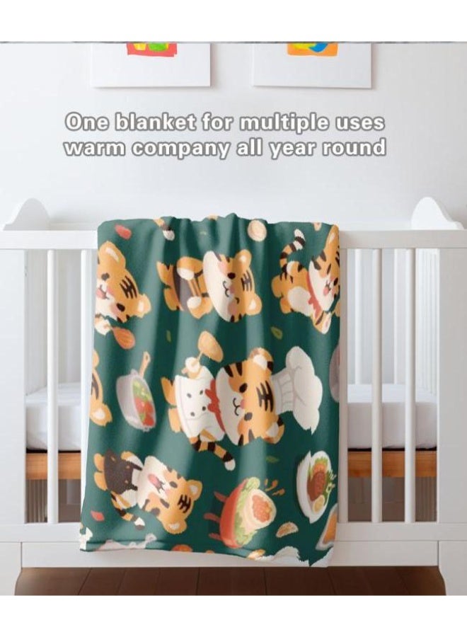 عام بطانية رقيقة من الفانيلا الكرتونية للأطفال والرضع (دافئة ومريحة، ومناسبة للنوم والألعاب) 70 سم * 100 سم - Image 5