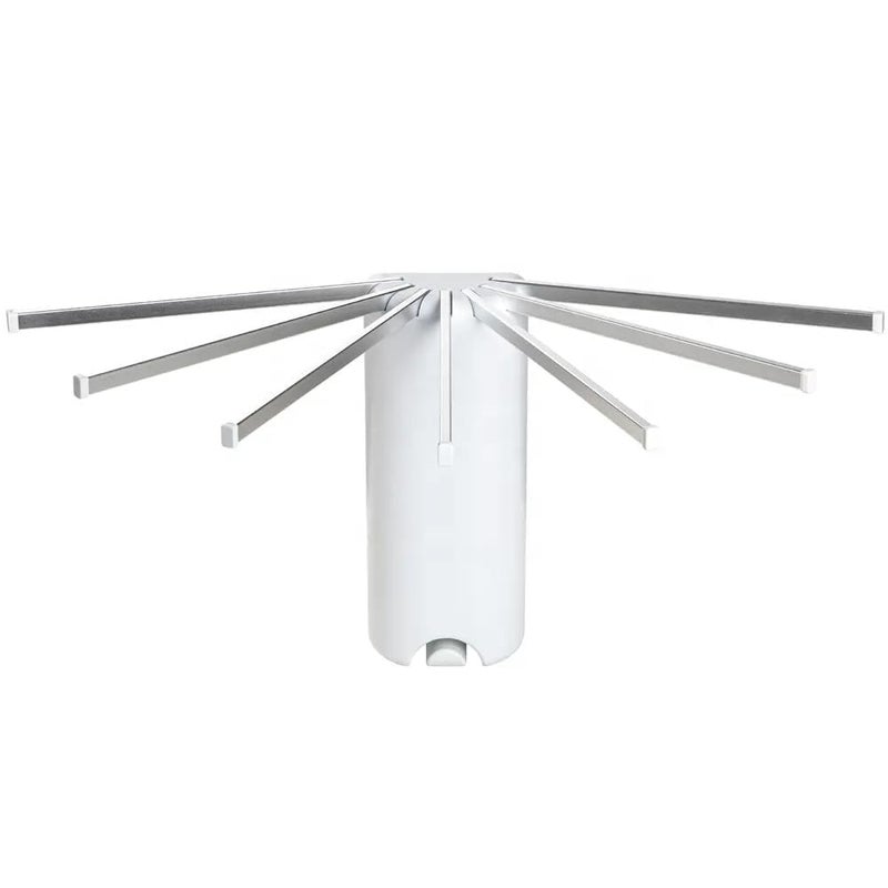 RIVUGJA Foldable WallMounted Clothe Drying Rack SpaceSaving Octopus Design with 7 Adjustable Arms Durable Aluminum Laundry Hanger for Indoor Outdoor Use Ideal for Bathrooms Balconies more - Image 1