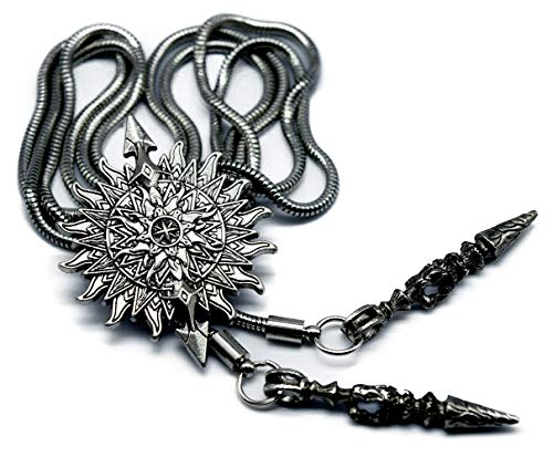Moranse Bolo Tie with Sun And Cross Celtic Religion Style Soft and Metal copper Rope (Silver) - Image 2