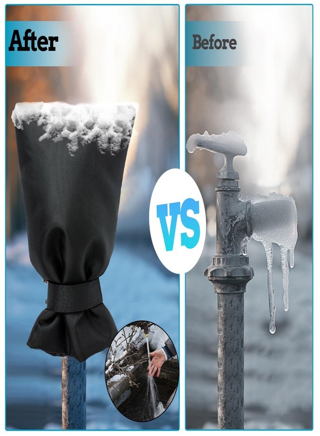 lucdnc Outdoor Faucet Covers for Winter,4 Pack Faucet Cover Freeze Protection,Insulated Anti-Freeze Waterproof Material,Reusable Faucet Cover Socks for Various Faucet Spigot,Pipe,Garden Hose Bib - Image 5