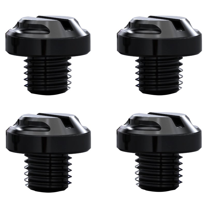 AVERZELLA 4pcs CNC Motorcycle Mirror Hole Plugs Screws Bolts 2 Regular2 Reverse M10x125 black M102 regular  2 reverse
