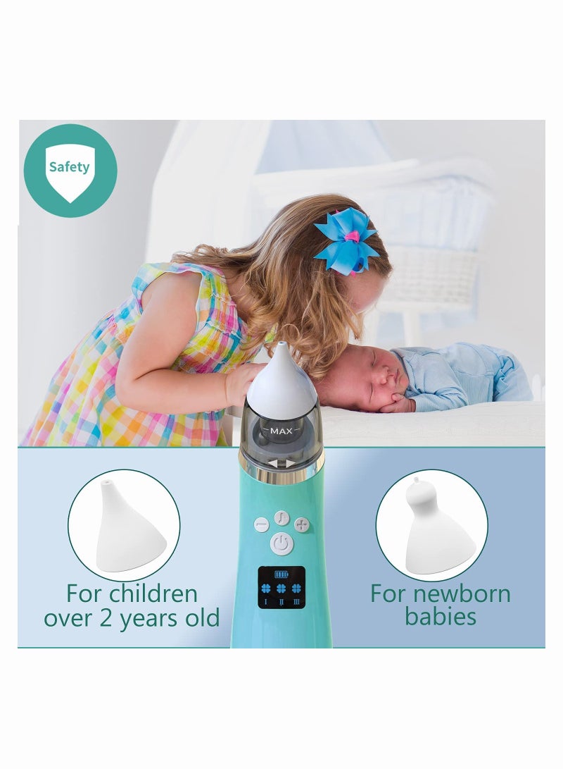 SYOSI Baby Nasal Aspirator, Electric Nose Suction with 4 Silicone Nose Tips for Infants with 3 Levels of Suction&Music Soothing Function Rechargeable Portable for Newborns, Toddlers, Clear Nasal Congestion - Image 4