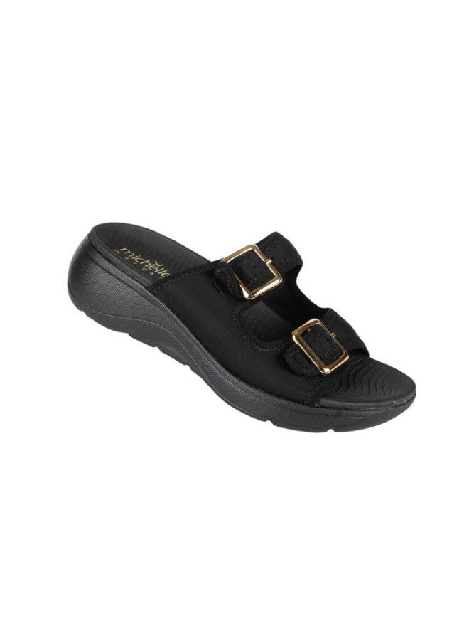 Michelle Morgan - 092-2976 Michelle Morgan Ladies Casual Sandals Black 214RJ533 - Image 1