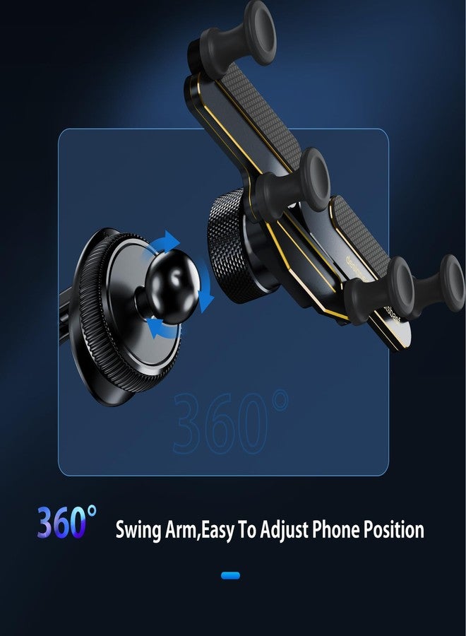 OATSBASF Car Phone Holder [Invisible Gravity Design + Foldable] Air Vent Phone Mount Compatible with iPhone 16 Pro Max/15/14/13, Samsung S25 Ultra & All Phones, Car Interior Accessories (X03-Gold) - Image 5