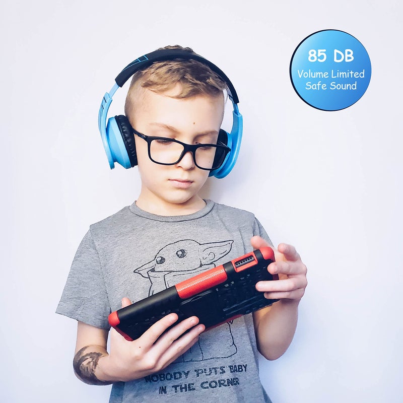 PowerLocus Bluetooth Headphones for Kids, Wireless Foldable Headphones Over Ear, Headphone with Microphone, 85DB Volume Limit, Wireless and Wired Headset with Micro SD, FM for Cellphones, Tablets, PC - Image 5