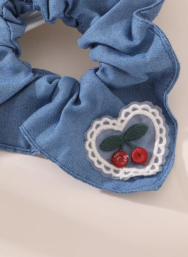 Take Two Cherry Patch Detail Hair Scrunchie