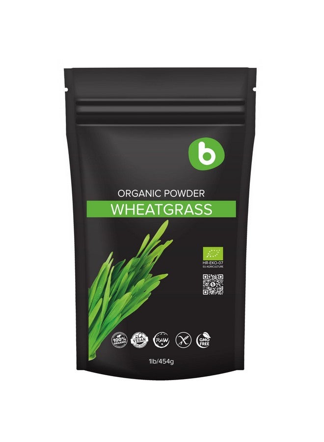 B. b Organic Wheatgrass Powder, for Detox & Immunity Support, Superfood, Vegan, Rich in Fibers, Chlorophyll, Minerals, Gluten-Free, Raw, 1lb - Image 1