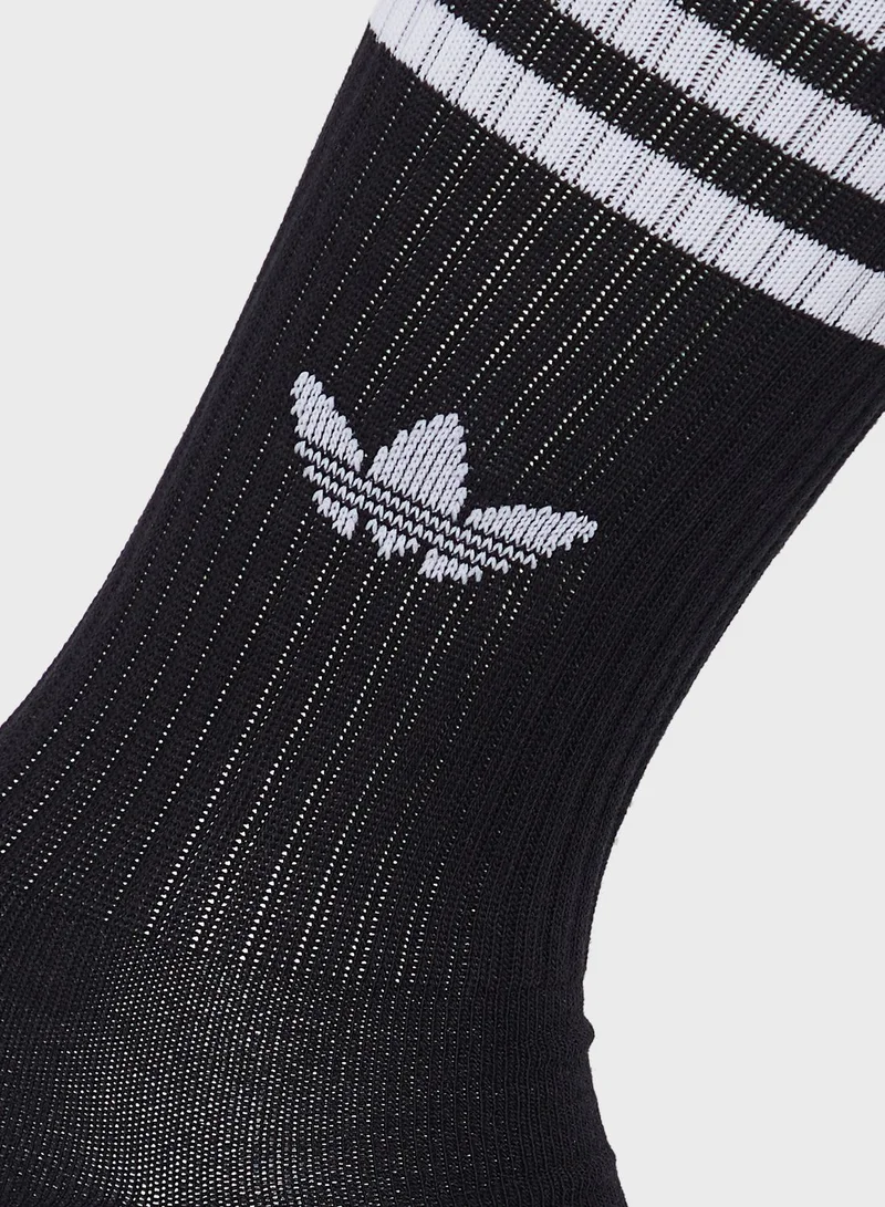 adidas Originals 3 Pairs Solid Crew Socks