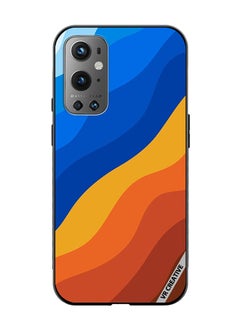Protective Case Cover For OnePlus 9 Pro Waves Design Multicolour