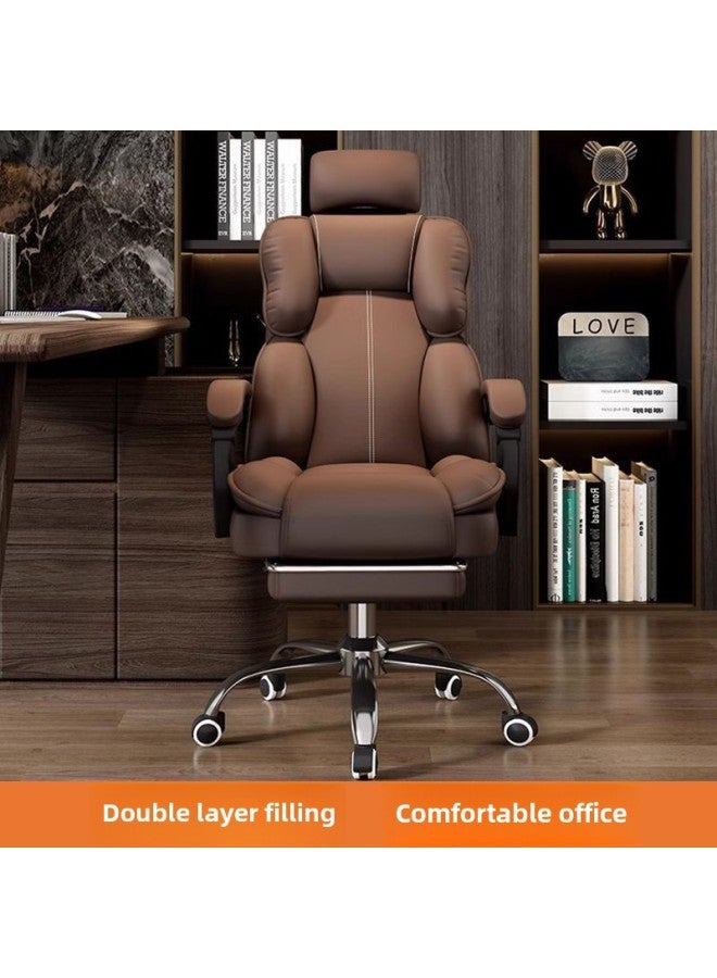 Boss Chair Comfortable Simple Office Computer Chair Student Dormitory E-sports Chair Swivel Chair Home Study Chair-Specifications:Reinforced And Widened - Aluminum Alloy Feet-Color:White Wear-resist - Image 2