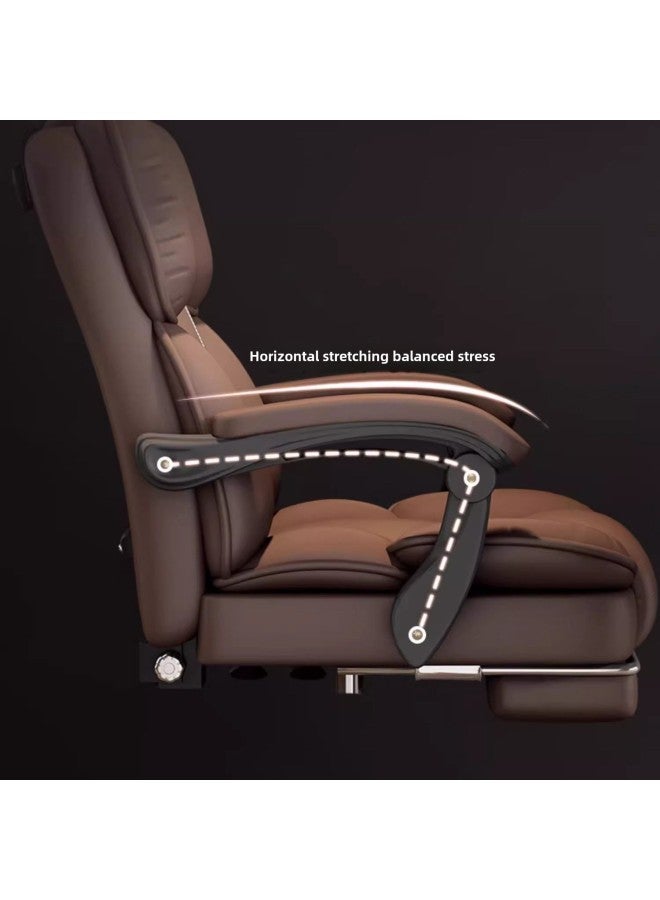 Boss Chair Comfortable Simple Office Computer Chair Student Dormitory E-sports Chair Swivel Chair Home Study Chair-Specifications:Reinforced And Widened - Aluminum Alloy Feet-Color:White Wear-resist - Image 4