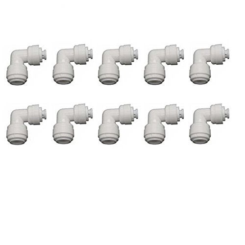 YZM Quick Connect fittings RO Water Filters Pack of 10 Elbow 14 to 38 Tube OD