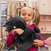 Ditucu Cute Dragon Plush Stuffed Animal Plushies Toys Super Soft Dolls Birthday Gifts for Kids Girls Boys Black 12 inch - Image 4