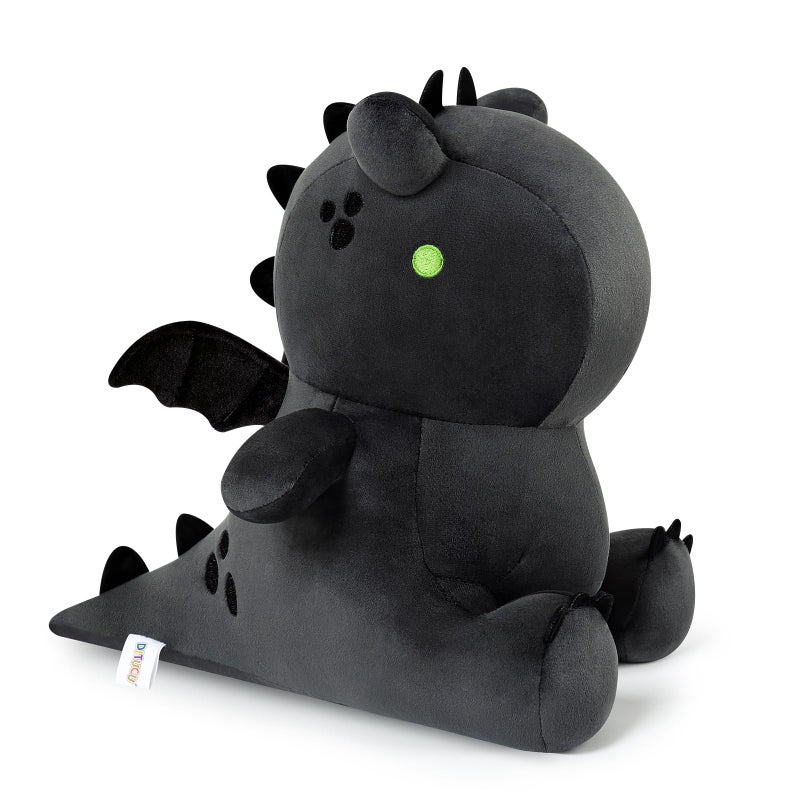 Ditucu Cute Dragon Plush Stuffed Animal Plushies Toys Super Soft Dolls Birthday Gifts for Kids Girls Boys Black 12 inch - Image 3