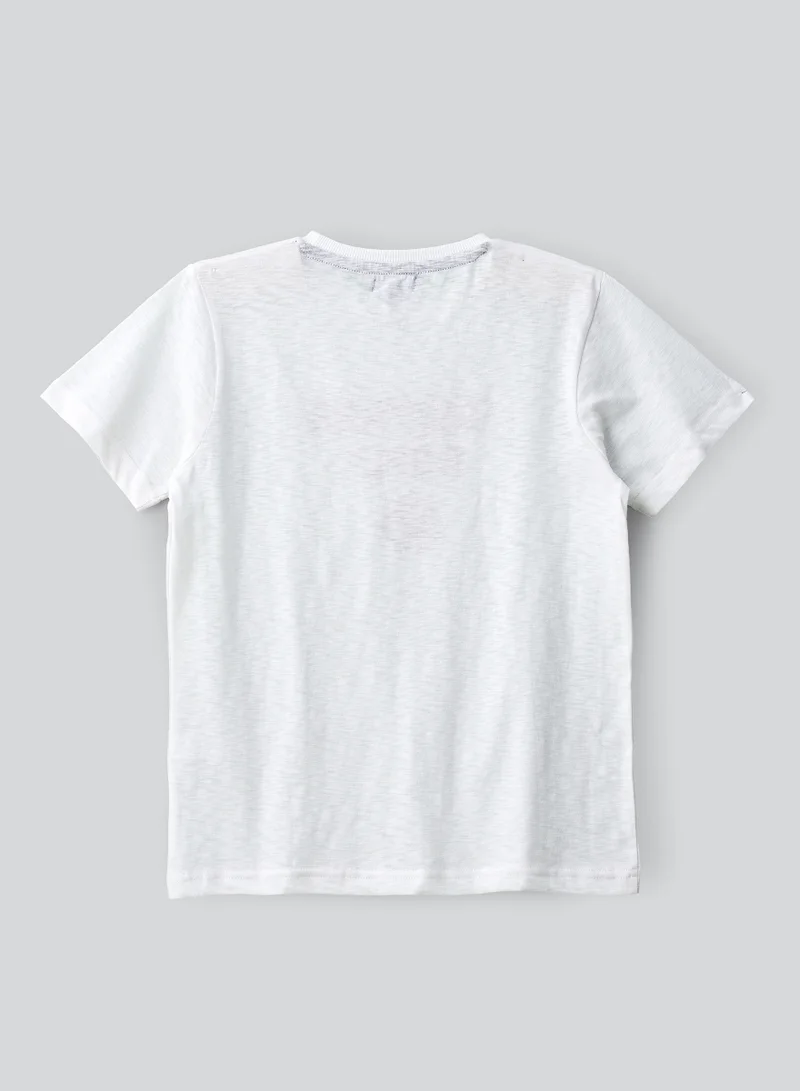 JAM Another World' Graphic Cotton T-Shirt for Boys - White