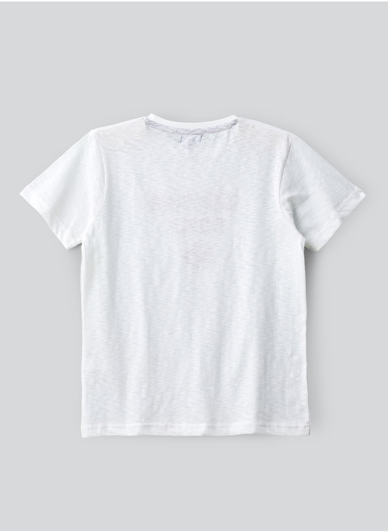 JAM Another World' Graphic Cotton T-Shirt for Boys - White  - Image 2