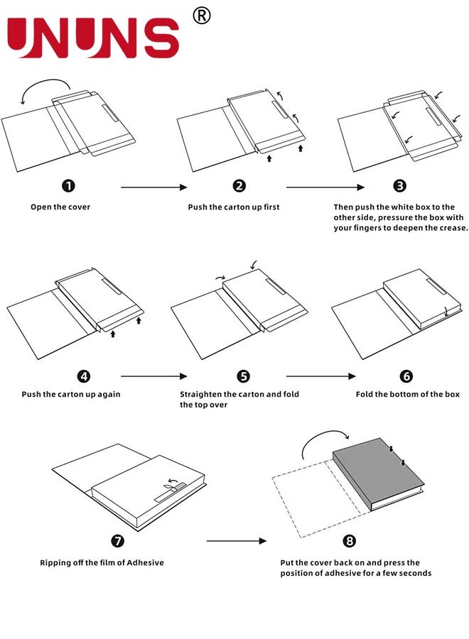 UNUNS 7 PCS Decorative Books for Home Decor,Set of 7 Fake Books,Aesthetic Bookshelf Decor for Living Room,Office,Bedroom, Coffee Table Decoration,Modern Stacked Display,Foldable - Image 3