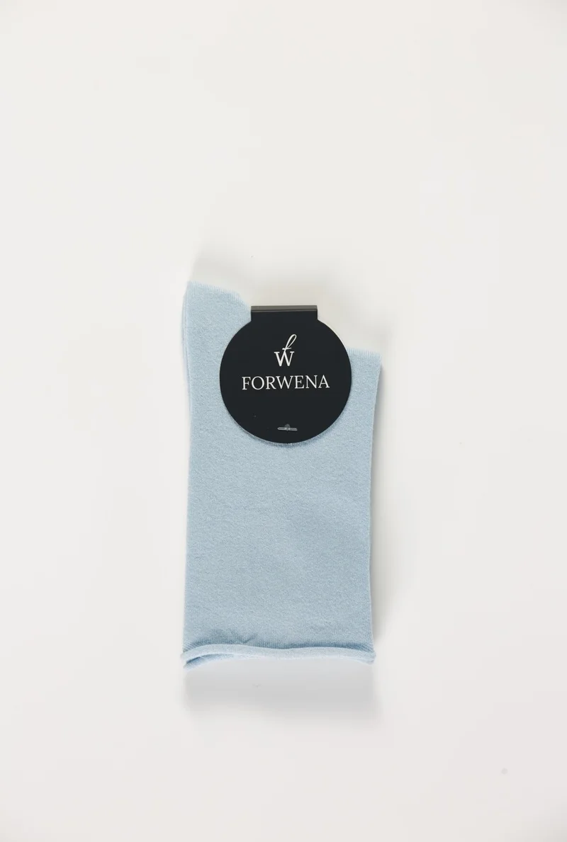 Forwena Baby Blue Modal Elastic Seamless Women's Sock Socks