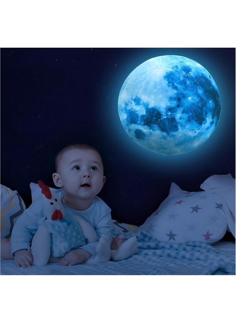 مجموعة ملصقات مضيئة في الظلام على شكل نجوم وقمر - 438 قطعة، ديكور للأسقف والجدران، مثالية لغرف الأطفال والرضع وغرف النوم - تتوهج لمدة 6 ساعات بعد التعرض للضوء - Image 3