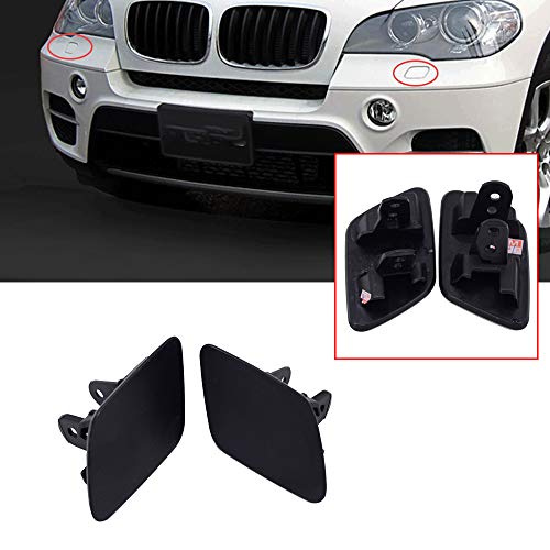 CNUPSM Headlight Washer Cover Cap 1 Pair Front Left And Right Compatible with BMW X5 E70 Driver & Passenger Side 51657199141 51657199142 - Image 4