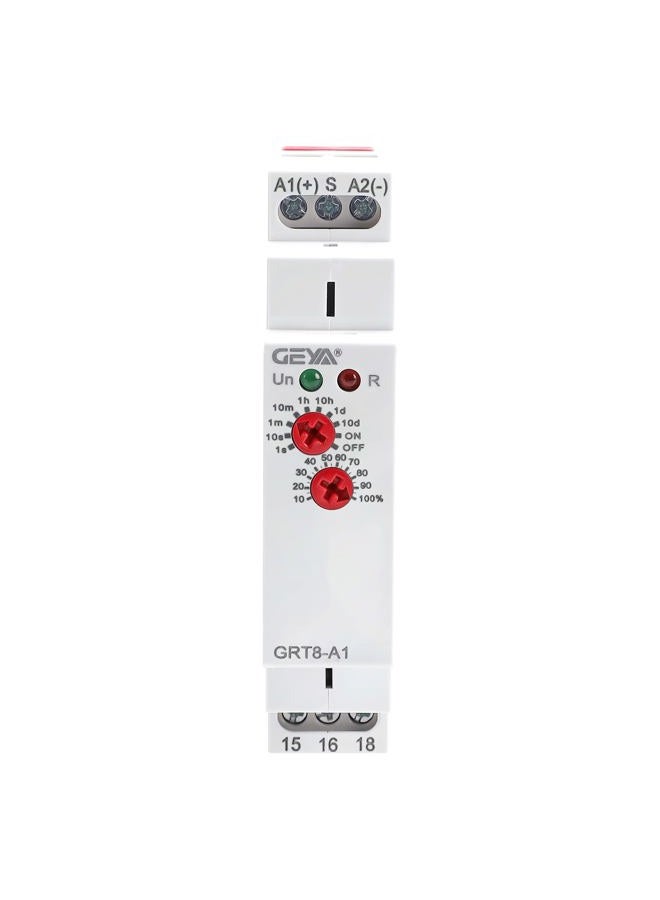 GEYA Delay on Time Relay 0.1s-10days time Delay Relay DIN Rail mounting AC/DC12V to 240V - Image 1