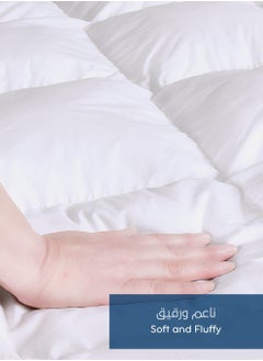 Master Home Textile Cotton Mattress Topper, Fits 180 x 200 cm Double Size Ded, 8 cm Extra Thick, With 35 cm Deep Pocket, Double Size  - Image 5