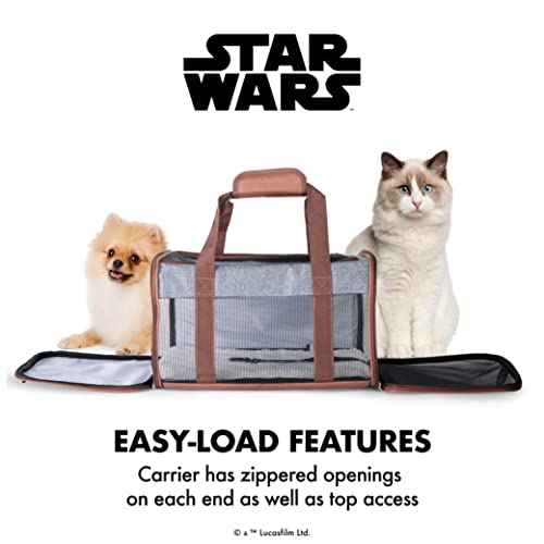 Star Wars for Pets The Mandalorian Soft Pet Carrier “Wherever I go, he goes” Gray & Brown | for Pets 15 x 9 x 9 Dog Travel Bag| Luggage Carrier for Dogs, Fits Under Plane Seat (FF19733) - Image 3