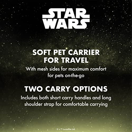 Star Wars for Pets The Mandalorian Soft Pet Carrier “Wherever I go, he goes” Gray & Brown | for Pets 15 x 9 x 9 Dog Travel Bag| Luggage Carrier for Dogs, Fits Under Plane Seat (FF19733) - Image 4