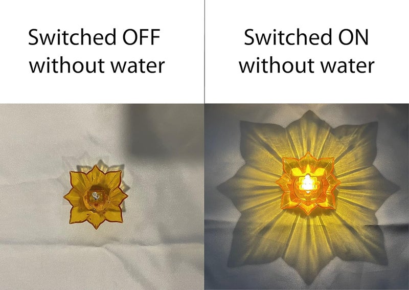TED TECH Led Reflection Rangoli Diya Water Sensor Pack of 8 - Image 2