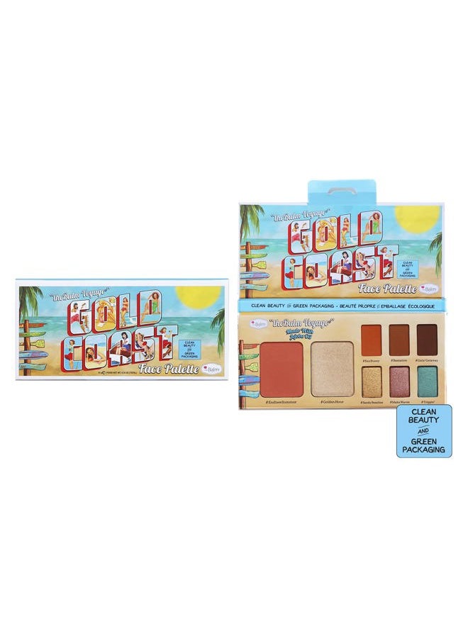 theBalm - Voyage Gold Coast Face Palette by the Balm for Women - 0.35 oz Makeup - Image 1
