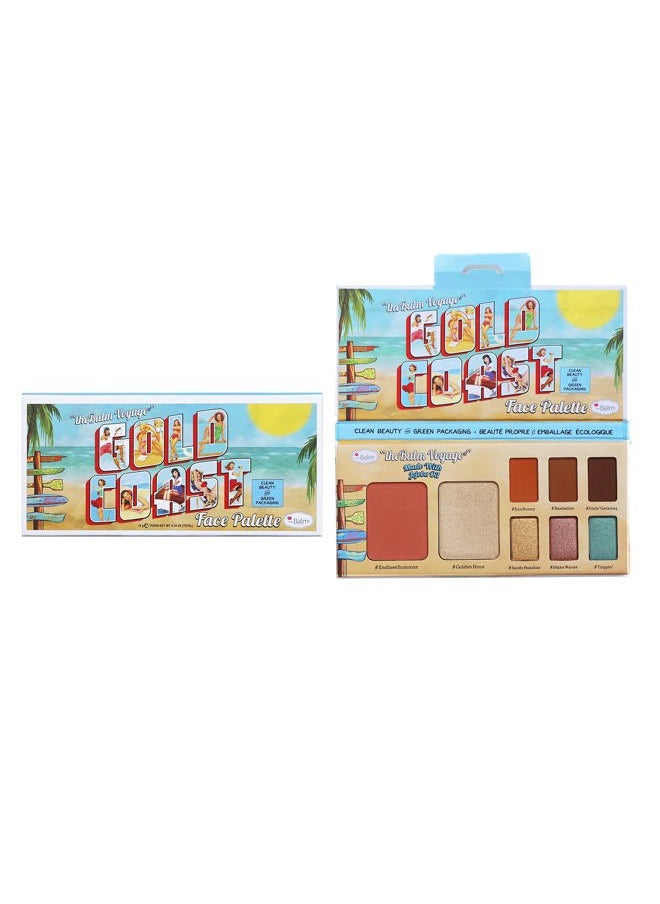 theBalm - Voyage Gold Coast Face Palette by the Balm for Women - 0.35 oz Makeup - Image 1