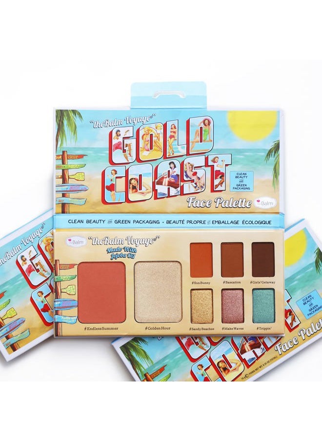 theBalm - Voyage Gold Coast Face Palette by the Balm for Women - 0.35 oz Makeup - Image 1