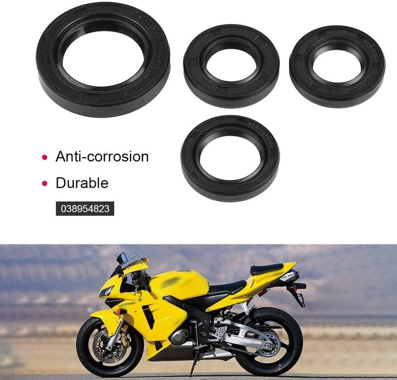 woobles 4Pcs Rubber Oil Seals,Engine Crankshaft Gear Crank Case Oil Seal for most GY6 50cc 139 QMB Scooters ATV Motorcycles - Image 2