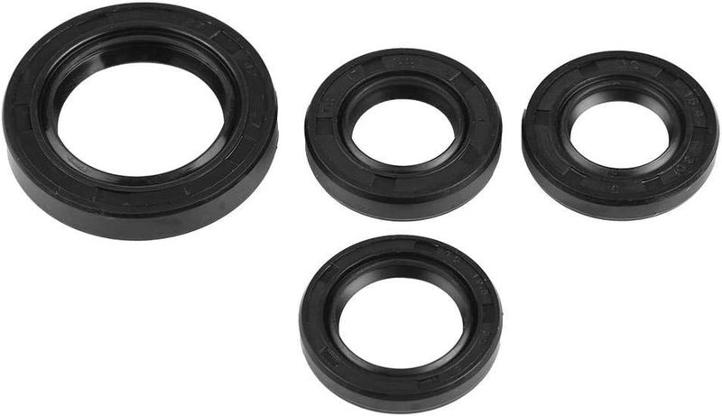 woobles 4Pcs Rubber Oil Seals,Engine Crankshaft Gear Crank Case Oil Seal for most GY6 50cc 139 QMB Scooters ATV Motorcycles - Image 1
