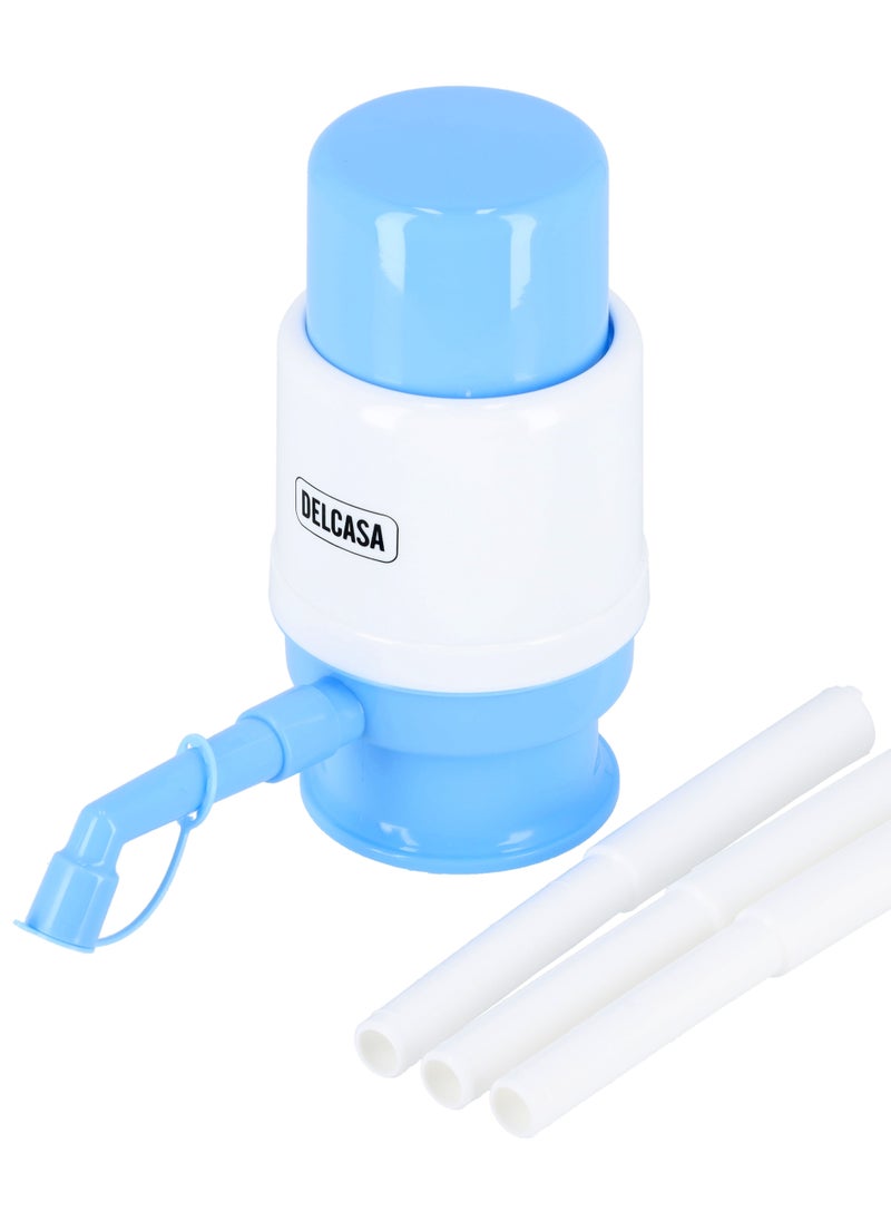 DELCASA Water Dispenser Pump with Vacuum Technology, DC2062 | Food Grade Plastic Material | Manual Use Pump with Removable Tubes | Anti-Dirt & Anti-Splash Cap  - Image 2