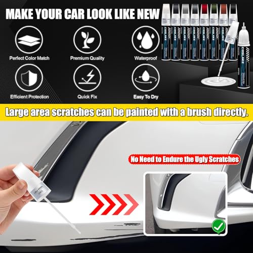 COSLAKE Car Touch Up Paint(Atomic Silver(1J7)) for Lexus, Car Paint Scratch Repair Kit, Quick & Easy Solution to Repair, 2 in 1 Scratch Remover Pen with Color-Matched - Image 4