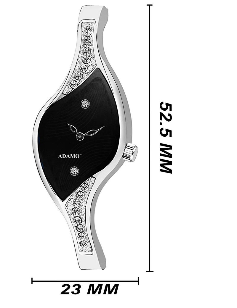 ADAMO Enchant Black Dial Women's & Girl's Watch 9710SM02 - Image 2