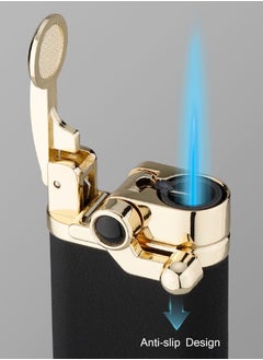 Generic 2pcs Torch Lighter Windproof  Jet Blue Flame Lighter , Adjustable Flame and Refillable Metal Lighter  - Image 4