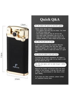Generic 2pcs Torch Lighter Windproof  Jet Blue Flame Lighter , Adjustable Flame and Refillable Metal Lighter  - Image 2