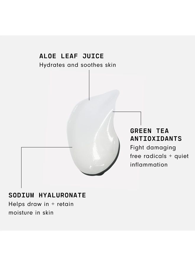 Dew Point - Daily Lightweight Gel Face Moisturizer for Hydrated, Bouncy Skin - Quick Absorbing, Non-Greasy Cream With Green Tea Leaf Extract and Aloe Leaf Juice - Vegan (2 fl oz)