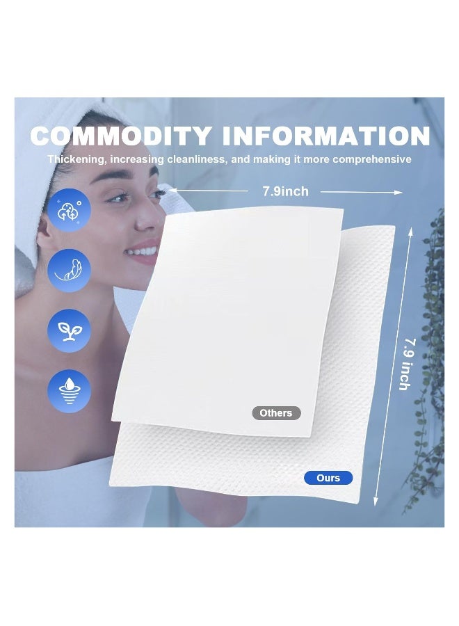 200 Count Soft Cotton Disposable Face Towels - Lint-Free Dry Wipes for Sensitive Skin, Ideal for Skin Care, Makeup Removal, and Facial Cleansing - Large Pack for Multi-Purpose Use. - Image 5