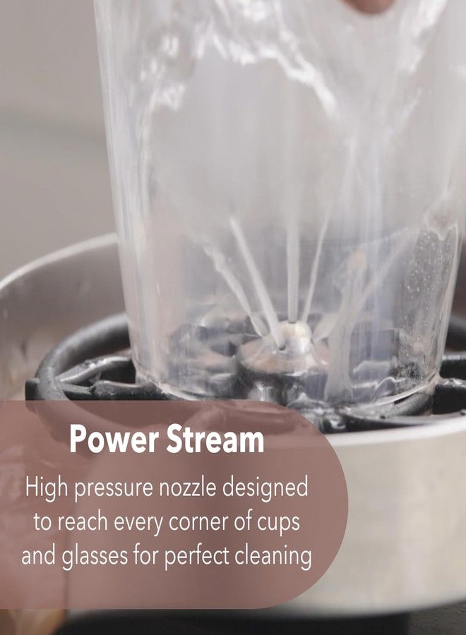 Hindware Italian Collection F680030CP Glass Rinser for Kitchen Sink | Glass Cleaner | Glass Sprayer | Made of Stainless Steel | Mirror-Like Finish - Image 4