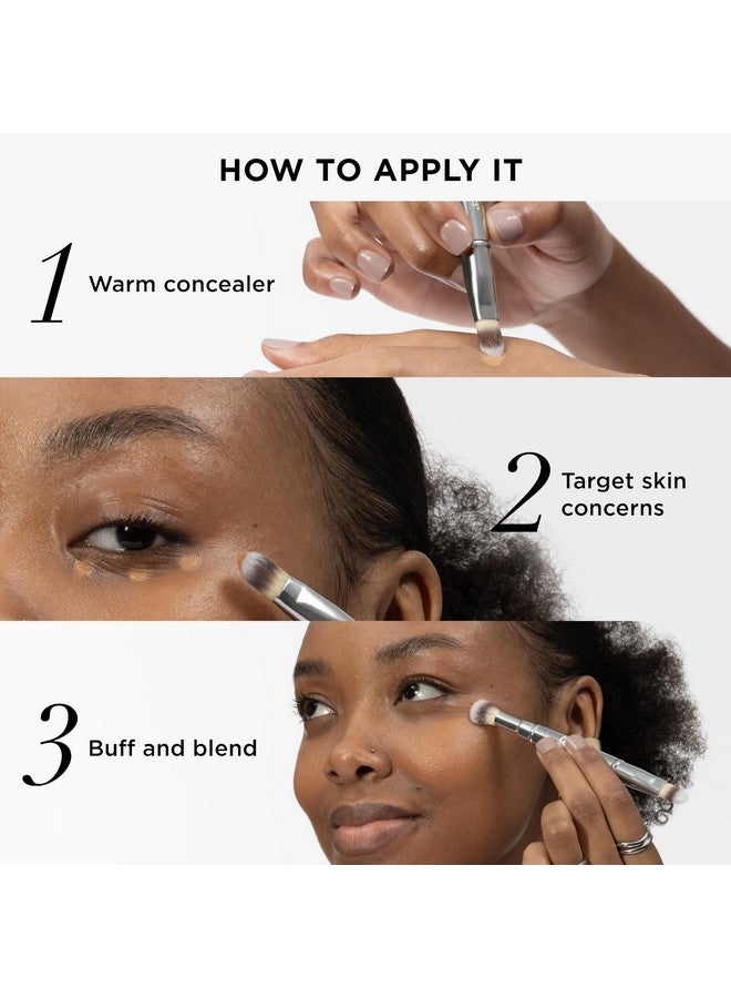 IT COSMETICS IT Cosmetics Heavenly Luxe Dual Airbrush Concealer Brush #2 - Dual-Ended, 2-in-1 Brush for Liquid & Cream Concealer - Buff Away Imperfections - With Award-Winning Heavenly Luxe Hair Silver - Image 5