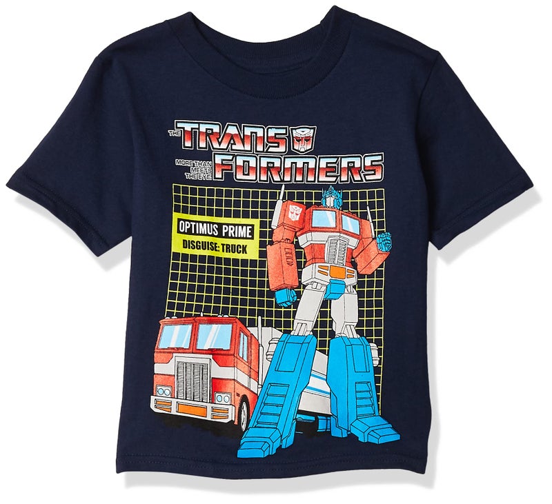 TRANSFORMERS تي شيرت قصير الأكمام للأولاد الصغار بتصميم ترانسفورمرز، أزرق داكن، 4T - Image 5