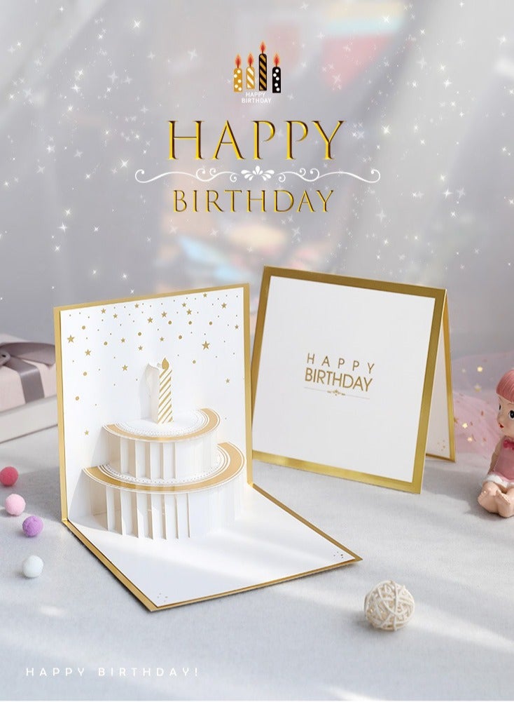 3D Pop-Up Card, Greeting Card for Birthday, Sturdy and Solid Cardstock Gift Card with Envelope and Thank You Card - Image 1